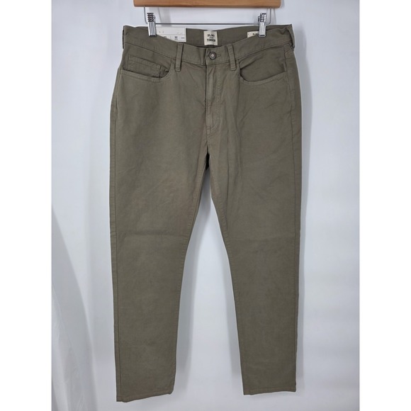 NEW Flint and Tinder Mens Pant Chino Flim‎ Fit Green Drab Size 33x32 Twill - Picture 2 of 8